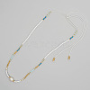 Miyuki & Natural Freshwater Pearl Braided Necklace for Women PI7820-5-1