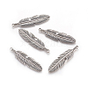 Tibetan Style Alloy Feather Big Pendants LS-TIBEP-A12720-AS-RS-1