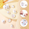 Cherry Pattern Mini Ceramic Tea Sets AJEW-TA0003-48-5