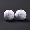 Easter Theme Printed Wood European Beads WOOD-C002-10A-3