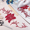 Peony Polyester Embroidery Ornament Accessories PATC-WH0008-04B-3