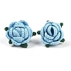 Cotton Knitting Artificial Flower DIY-P082-01G-1