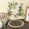 6Pcs Unfinished Wooden Hanging Wreath Frame WOCR-WR0001-02-4