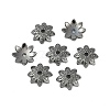 8-Petal Tibetan Style Alloy Flower Bead Caps TIBEB-2347-B-FF-1