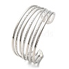 Electrophoresis Iron Cuff Bangles for Women BJEW-M057-05P-2