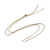 Adjustable 304 Stainless Steel Round Snake Chains Slider Necklaces Making NJEW-L156-004G-02-1