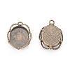 Tibetan Style Pendant Cabochon Settings X-TIBEP-0581-AB-LF-2