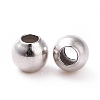 Rhodium Plated 925 Sterling Silver Spacer Beads STER-L063-01P-4