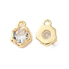 Brass Micro Pave Cubic Zirconia Charms KK-L208-10G-07-1