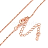 Brass Box Chain Necklaces for Women NJEW-G084-12RG-2