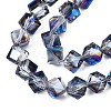 Electroplate Transparent Glass Beads Strands EGLA-N002-29-D01-3
