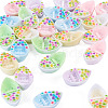 30Pcs 5 Colors Resin Ship with Flower Miniature Ornaments AJEW-TA0005-86-3