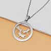 Non-Tarnish Stainless Steel Pendant Necklaces for Women DY6370-1-3