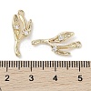 Brass Micro Pave Clear Cubic Zirconia Pendants KK-G491-14G-3