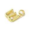 Rack Plating Brass with ABS Plastic Pearl European Dangle Charms KK-G501-02W-G-2