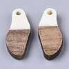 Opaque Resin & Waxed Walnut Wood Pendants RESI-T035-09-A08-2