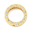 Brass Micro Pave Clear Cubic Zirconia Beads Frame KK-P277-58A-G-1