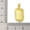 Religion Theme Rack Plating Brass Micro Pave Cubic Zirconia Pendants KK-C074-40G-04-3