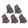 Alloy Pendant Rhinestone Settings PALLOY-S180-081-NR-1