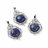 Natural Lapis Lazuli Dyed Pendants G-P496-05P-15-1