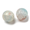 Transparent Crackle Glass Beads GLAA-D012-02C-3