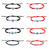 8Pcs 8 Style Lampwork Evil Eye Braided Bead Bracelets Set BJEW-FI0001-45-8