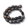 Natural Blue Tiger Eye(Dyed & Heated) Beads Strands G-C110-B01-01-3