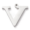 Tarnish Resistant 304 Stainless Steel Letter Pendant Rhinestone Settings STAS-J028-01V-2