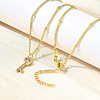 Brass Clear Cubic Zirconia Pendant Necklaces for Women NJEW-A039-02D-G-2