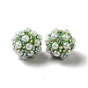 Polymer Clay Rhinestone Beads RGLA-D050-01B-3