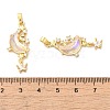 Rack Plating Brass Pave Clear Cubic Zirconia Pendants RESI-G086-05G-03-3