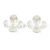 4-Petal ABS Plastic Imitation Pearl Bead Caps X-OACR-S020-31-4