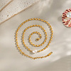 French Natural Freshwater Pearl Potato Stainless Steel Rice Beaded Necklaces for Women KT1786-4