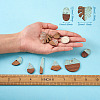 Kissitty 20Pcs 10 Style Resin & Walnut Wood Pendants RESI-KS0001-05-6