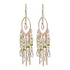 Oval Glass Dnagle Earrings EJEW-JE06254-01-2