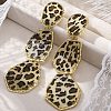 Alloy acrylic Dangle Stud Earrings LS-EJEW-M075-01G-03-2