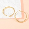 Brass Hoop Earrings for Women EJEW-A156-17C-G-2
