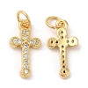 Brass with Cubic Zirconia Pendants KK-K332-25G-1