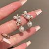 Alloy Plastic Imitation Pearl Stud Earrings WGC0511-35-1