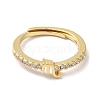 Rack Plating Brass Clear Cubic Zirconia Constellation Adjustable Rings for Women RJEW-S407-08G-03-2