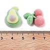 Flocking Opaque Resin Fruit Decoden Cabochons RESI-H165-13-3