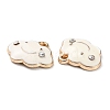 Rack Plating Alloy Enamel Charms ENAM-Q449-13G-3