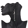 10 Pairs 10 Styles Brass Moon Dangle Earrings EJEW-JE06676-3