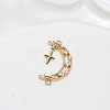 Brass Micro Pave Clear Cubic Zirconia Connector Charms INS-PW0002-07I-1