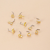 316L Surgical Stainless Steel Micro Pave Clear Cubic Zirconia L-Shaped Nose Rings WGD2F1E-13-2