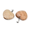 Natural Picture Jasper Pendants G-A281-02P-10-2