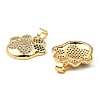 Real 18K Gold Plated Rack Plating Brass Micro Pave Cubic Zirconia Pendants ZIRC-L100-139G-2