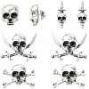 8Pcs 4 Styles Halloween Alloy Lapel Pin Backs for Backpack Clothes JEWB-CJ0003-46-1