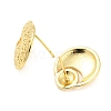 Rack Plating Brass Hammered Geo Shape Stud Earrings for Women EJEW-F326-26G-2