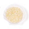 Transparent Spray Painted Glass Beads EGLA-N018-4mm-10-1